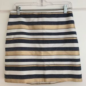 J Crew striped mini skirt